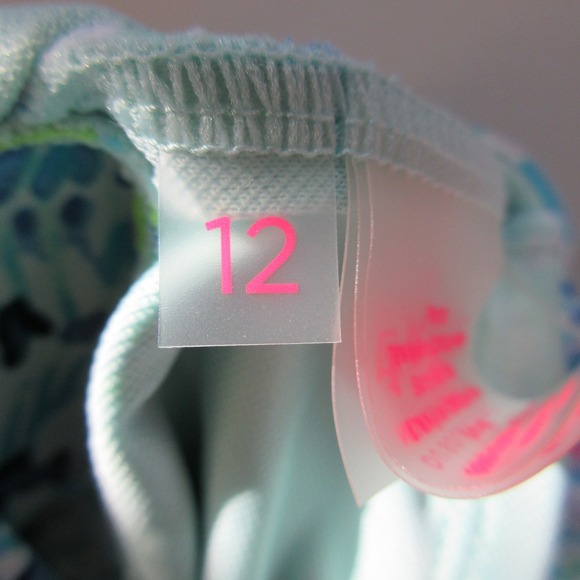 Lilly Pulitzer Celestial Seas Skort 12 Blue Pink Ruffle Swim Skirt Resort 164 - Picture 4 of 9